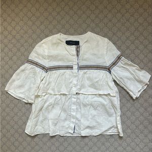 Zara linen blouse, size M